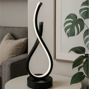 Luminária de Mesa Ondular Royal Refisher — em ambiente decorado