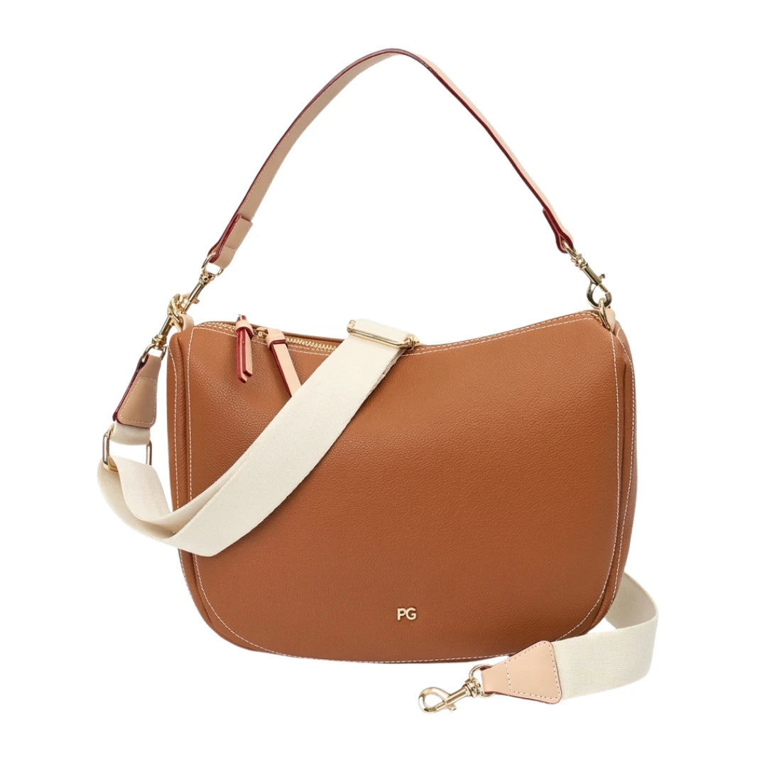 Bolsa transversal feminina Camille Bronstrup em PU nobre