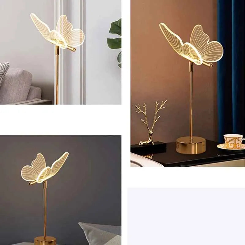 Luminária de Mesa Borboleta Refisher — em ambiente decorado