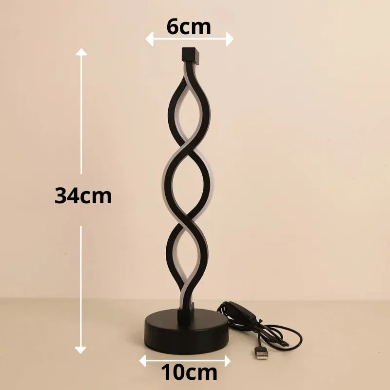 Luminária de Mesa Espiral Dupla Refisher — vista frontal