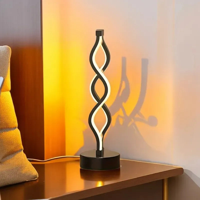 Luminária de Mesa Espiral Dupla Refisher — detalhe do acabamento