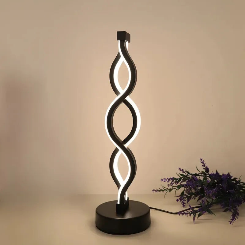Luminária de Mesa Espiral Dupla Refisher — vista lateral