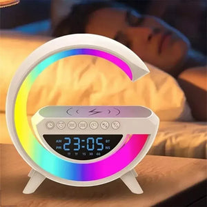 Luminária de Mesa Inteligente com Caixa de Som Refisher — detalhe do acabamento