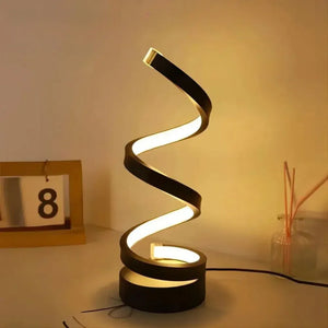 Luminária de Mesa Ondular Nórdica Refisher — em ambiente decorado