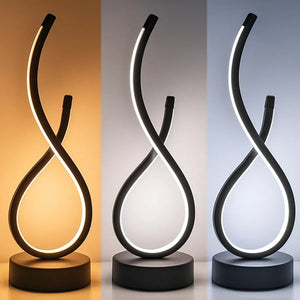 Luminária de Mesa Ondular Royal Refisher — luz acesa