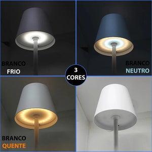 Luminária de Mesa Sem Fio Dimerizável Refisher — detalhe do acabamento